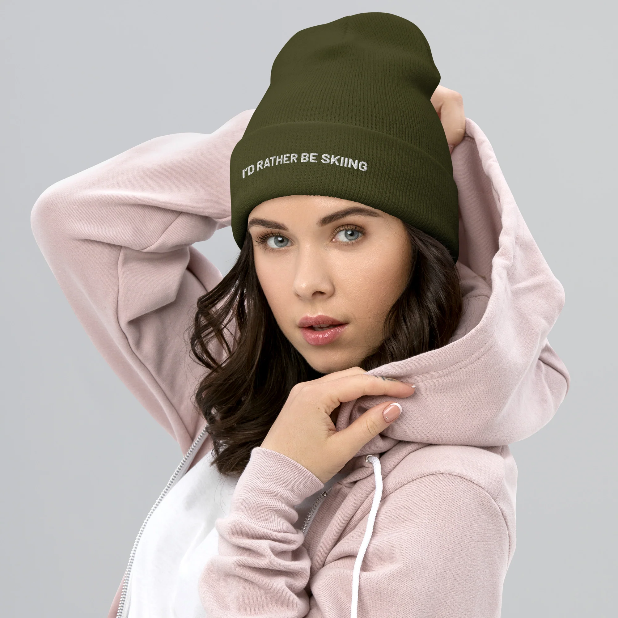 Cuffed Beanie I'DRBS White Letters - Image 8