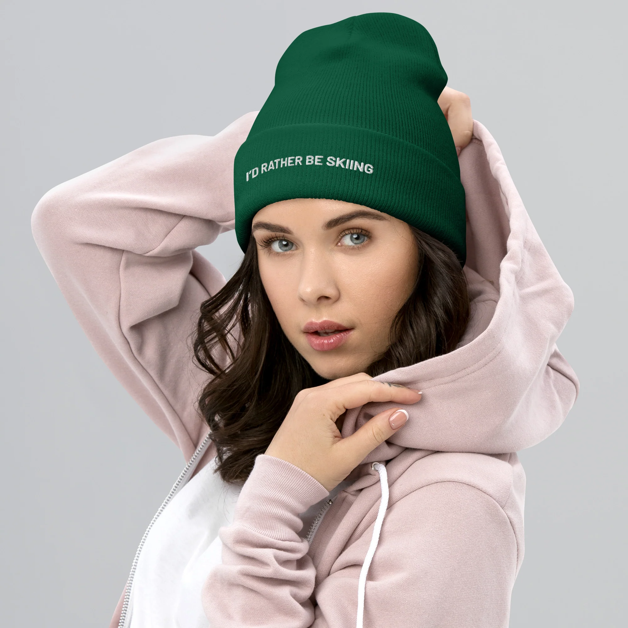 Cuffed Beanie I'DRBS White Letters - Image 9