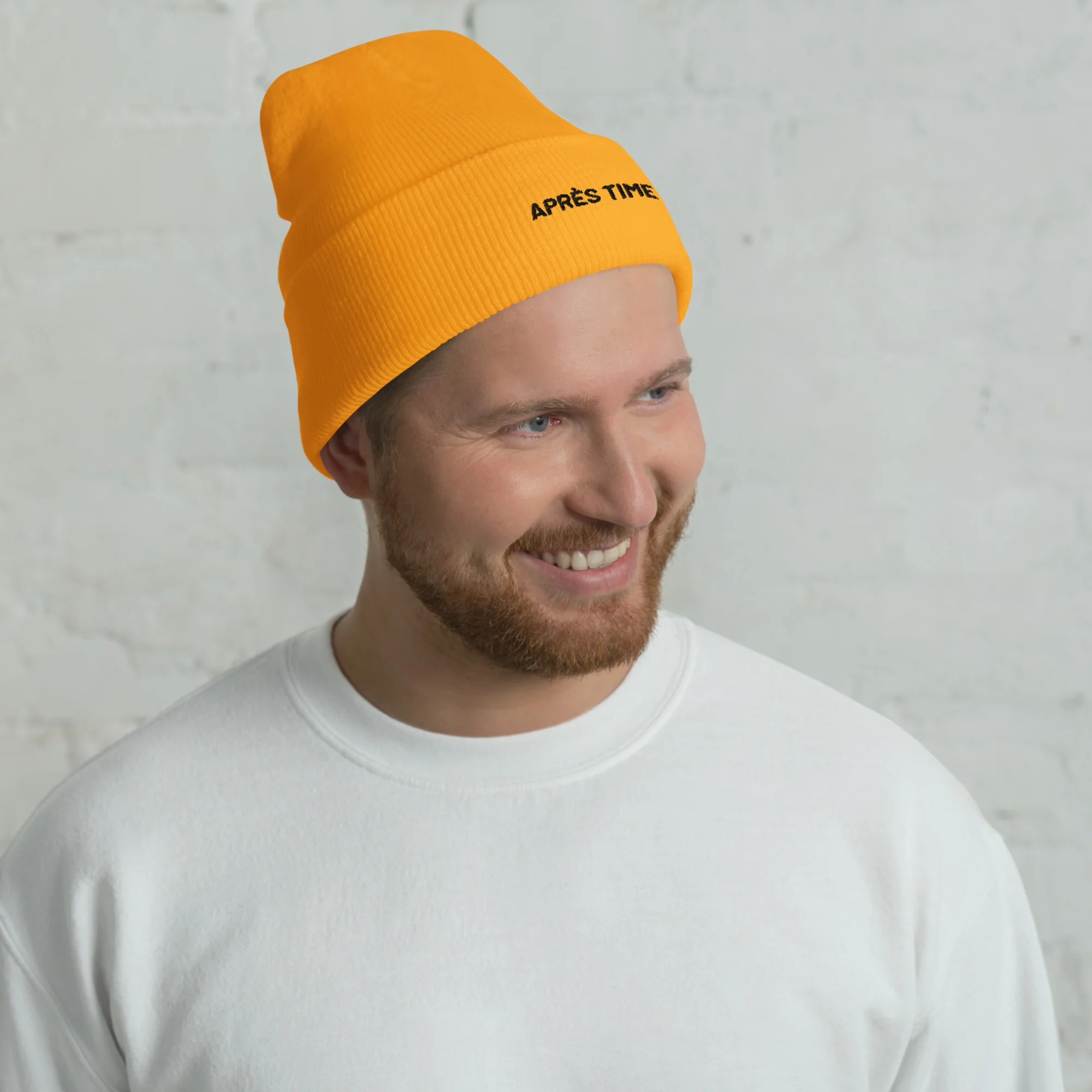 Cuffed Beanie Après Time Black Letters - Image 4