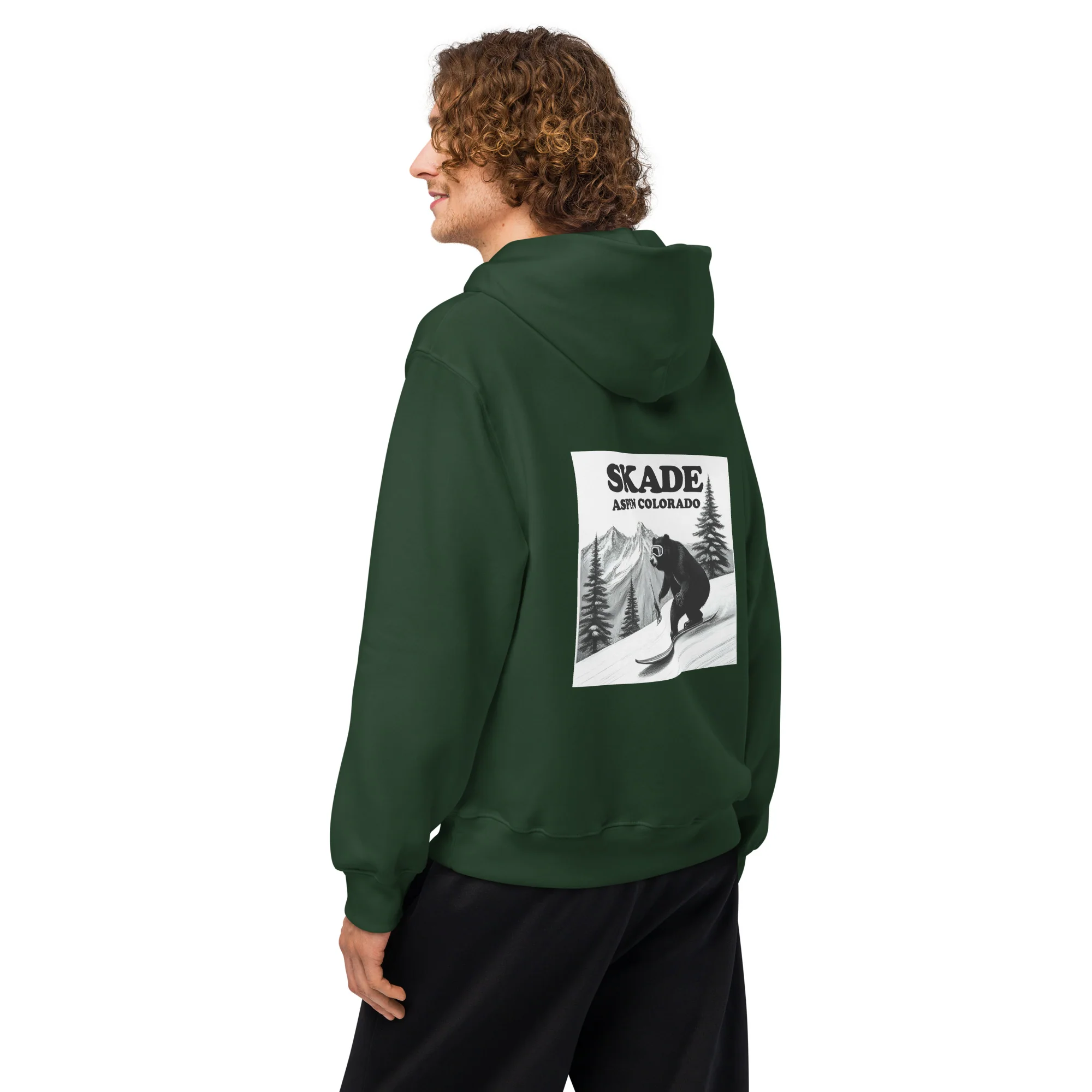Skade Oversized Heavyweight Hoodie – Aspen Bear Rider - Image 4