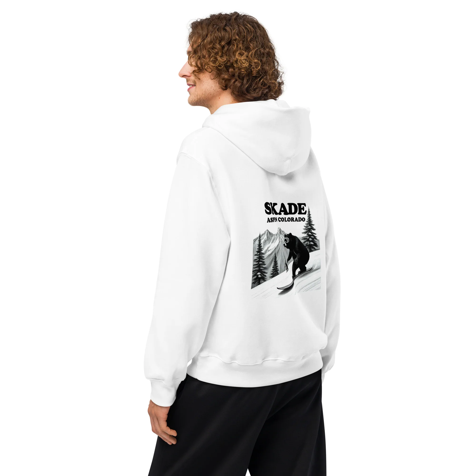 Skade Oversized Heavyweight Hoodie – Aspen Bear Rider - Image 6