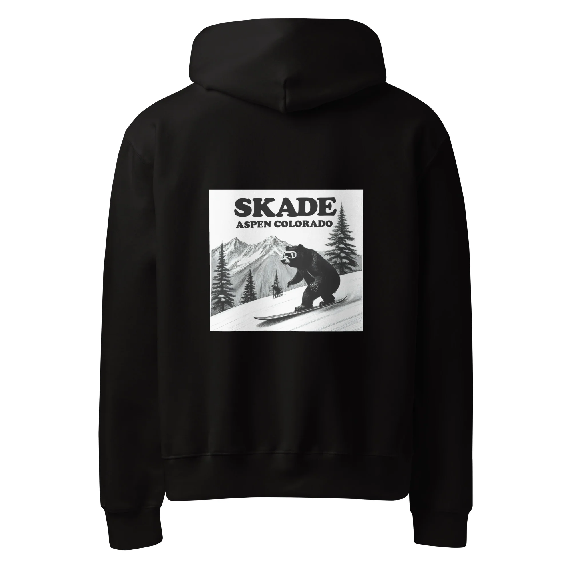 Skade Oversized Heavyweight Hoodie – Aspen Bear Rider - Image 7
