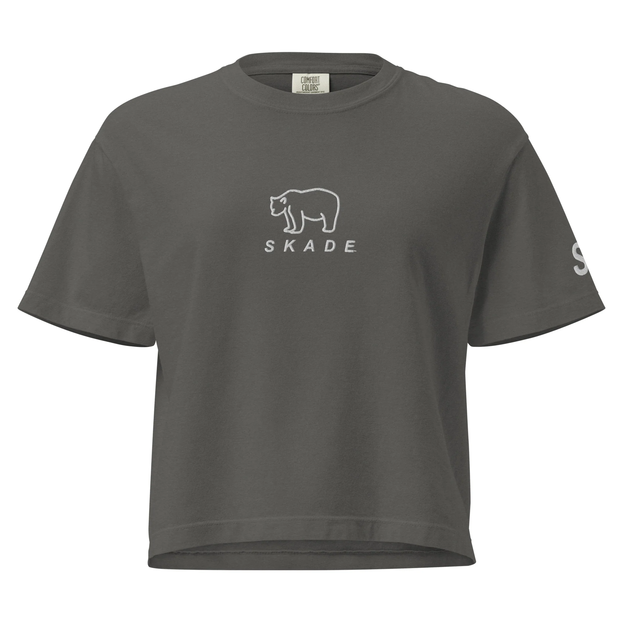 SKADE Women’s Heavyweight Boxy Tee – Bear Crest Edition - Image 11