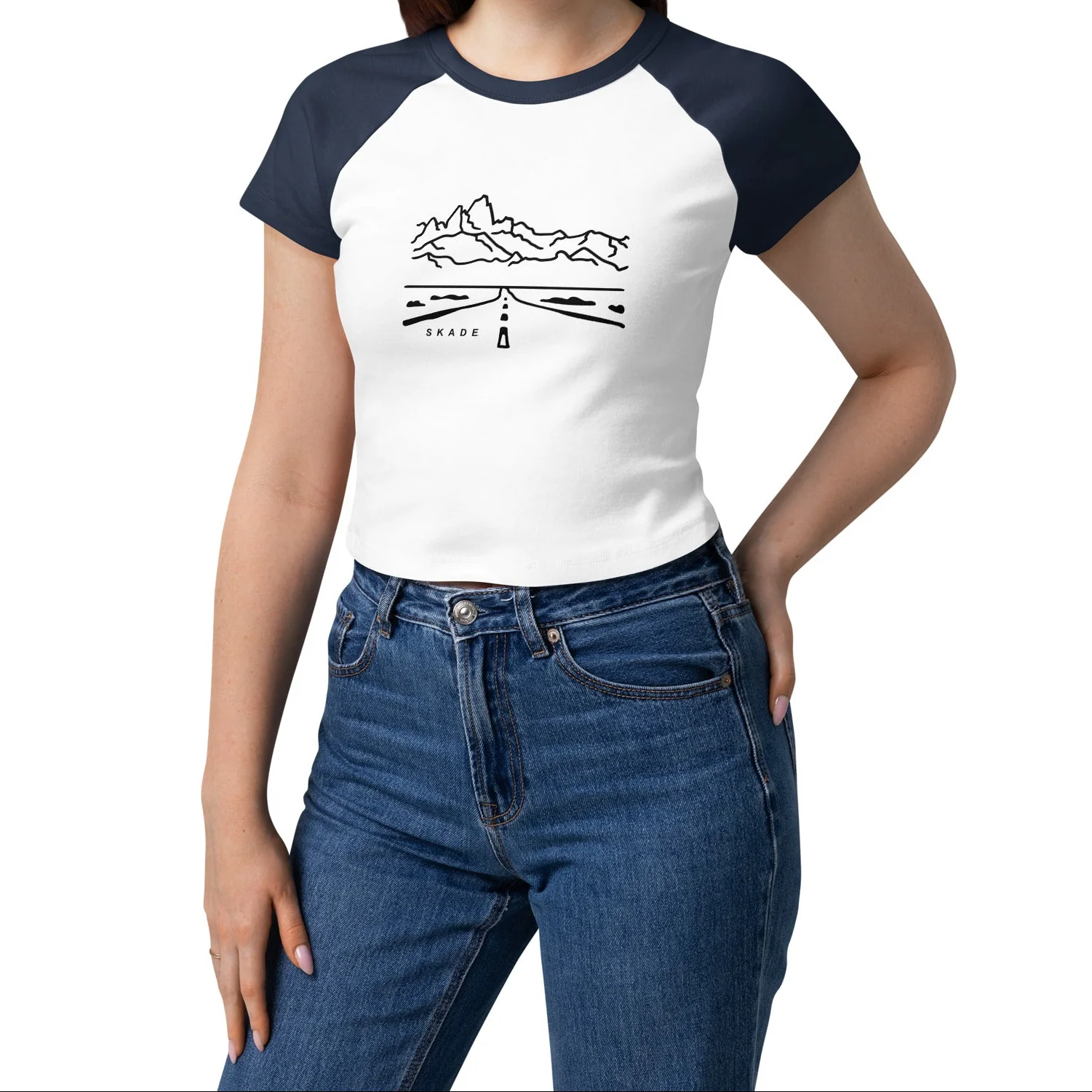 Skade Women’s Raglan Baby Tee – Open Road - Image 10