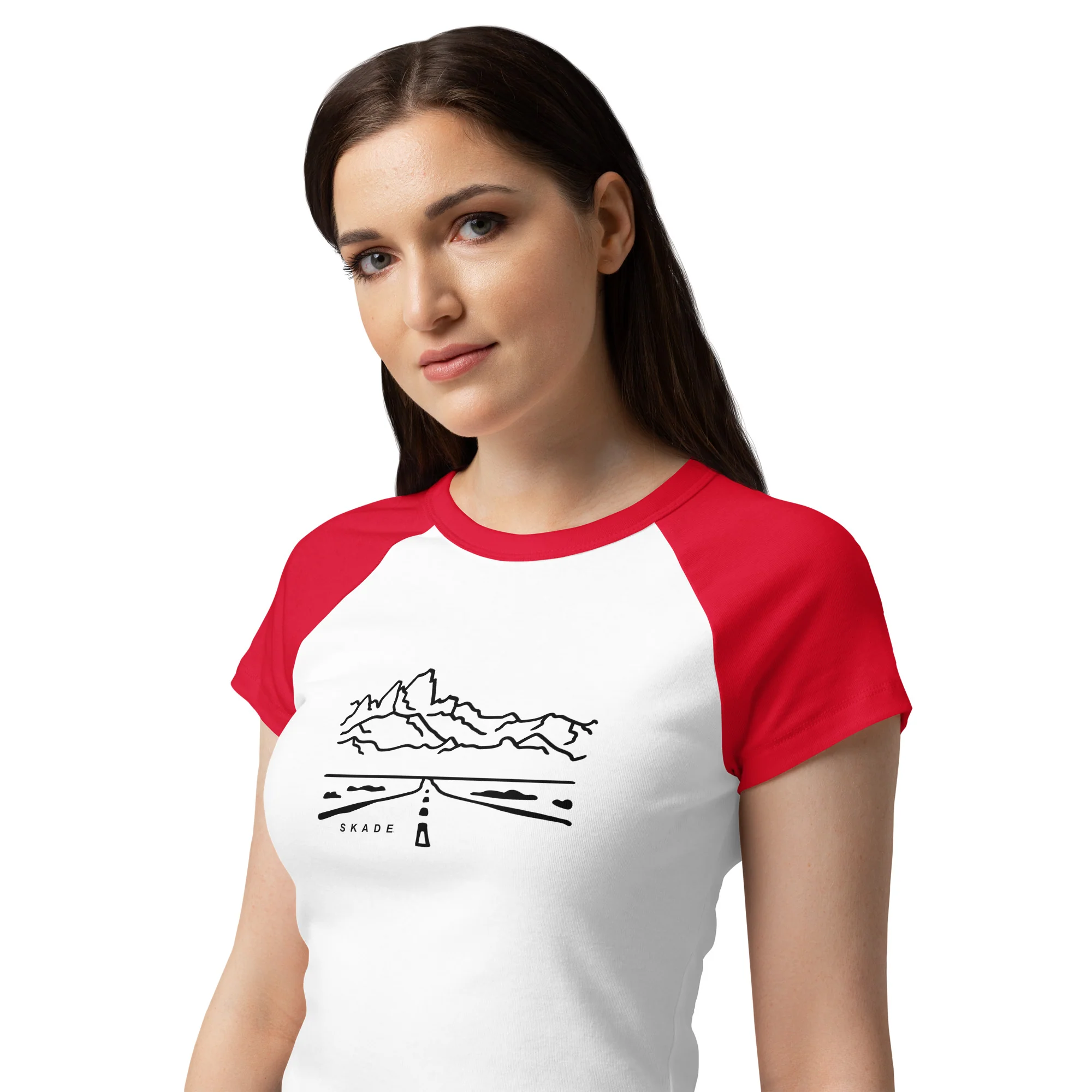 Skade Women’s Raglan Baby Tee – Open Road - Image 15