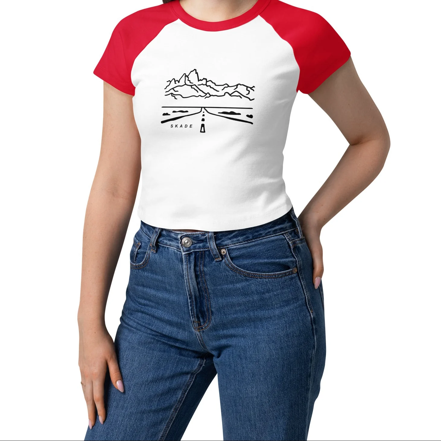 Skade Women’s Raglan Baby Tee – Open Road - Image 16