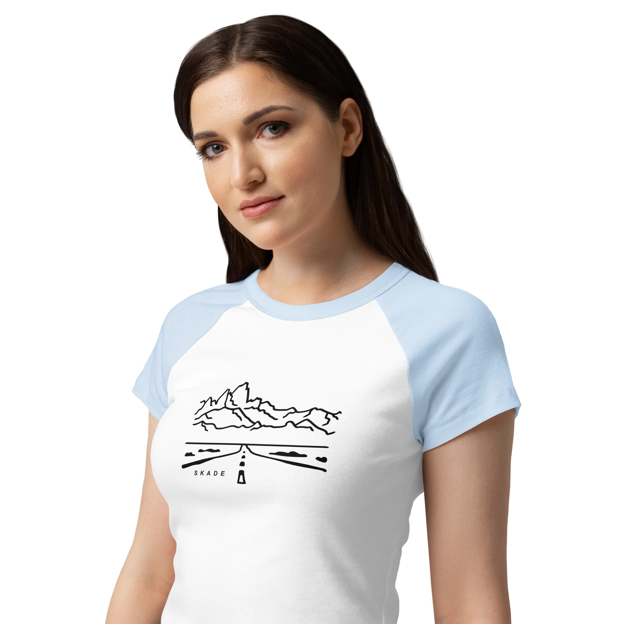 Skade Women’s Raglan Baby Tee – Open Road - Image 21