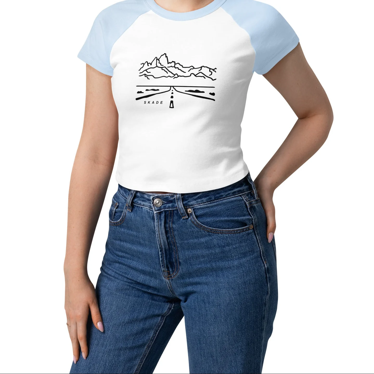 Skade Women’s Raglan Baby Tee – Open Road - Image 22