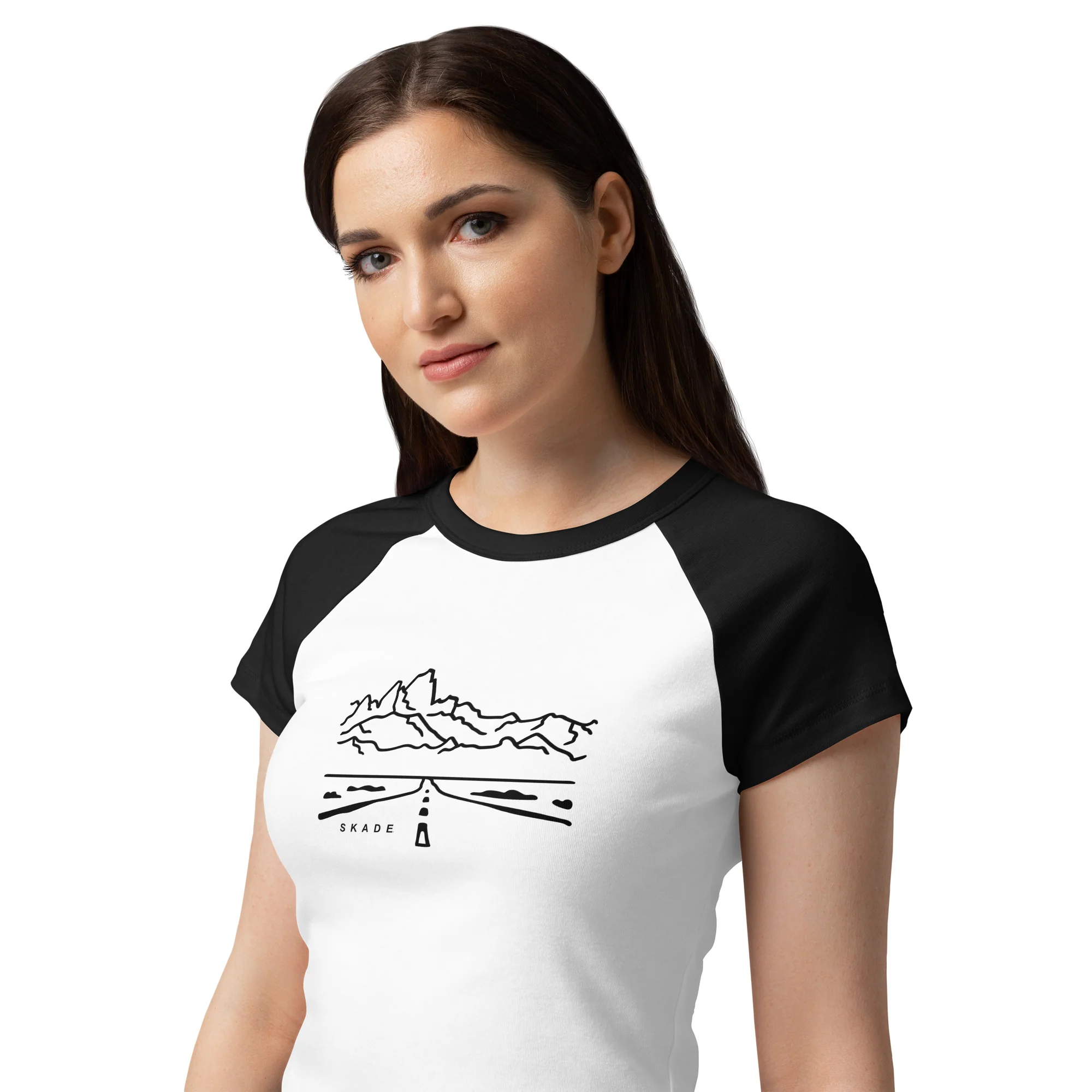 Skade Women’s Raglan Baby Tee – Open Road - Image 3