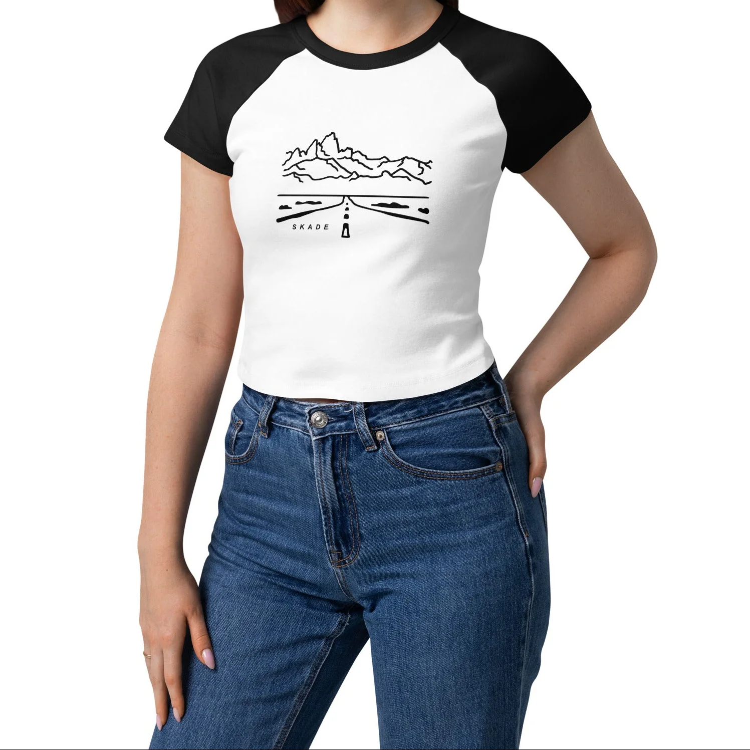 Skade Women’s Raglan Baby Tee – Open Road - Image 4