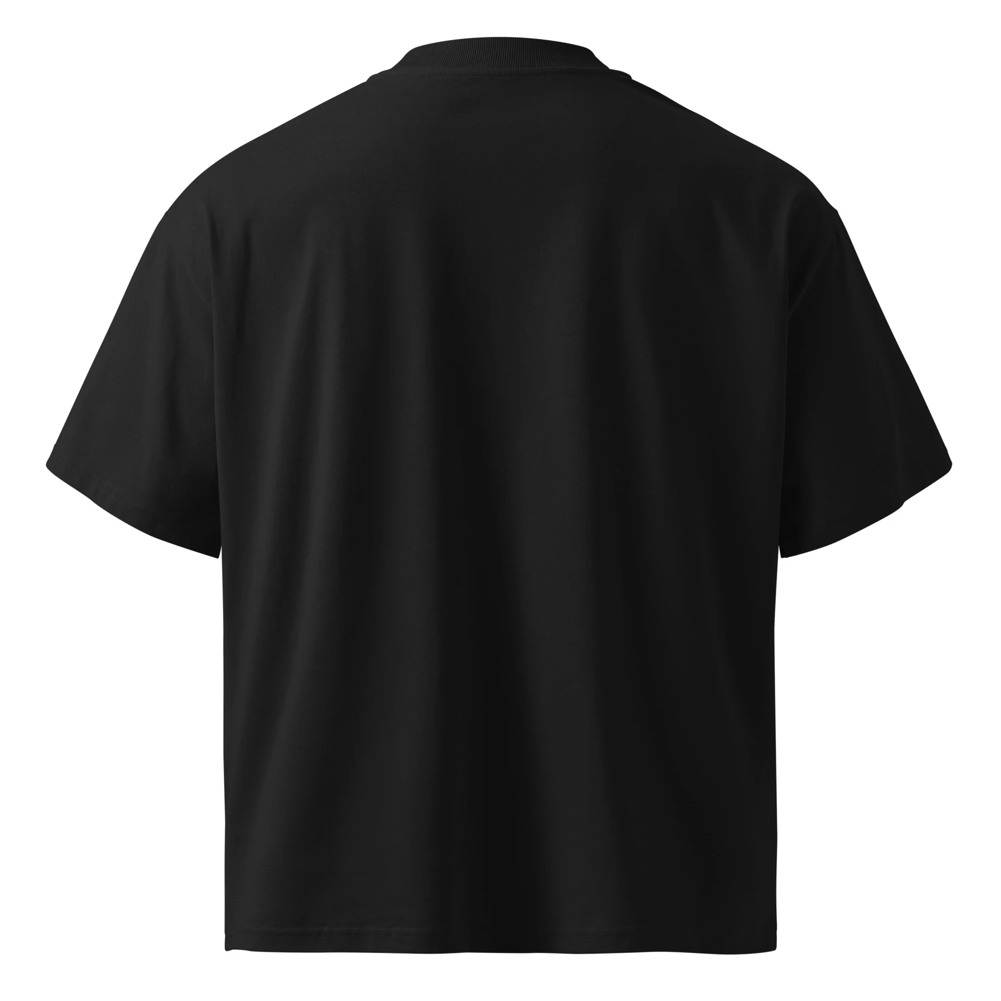 Unisex Organic Oversized High Neck T-shirt – I Don’t Care Embroidered - Image 9