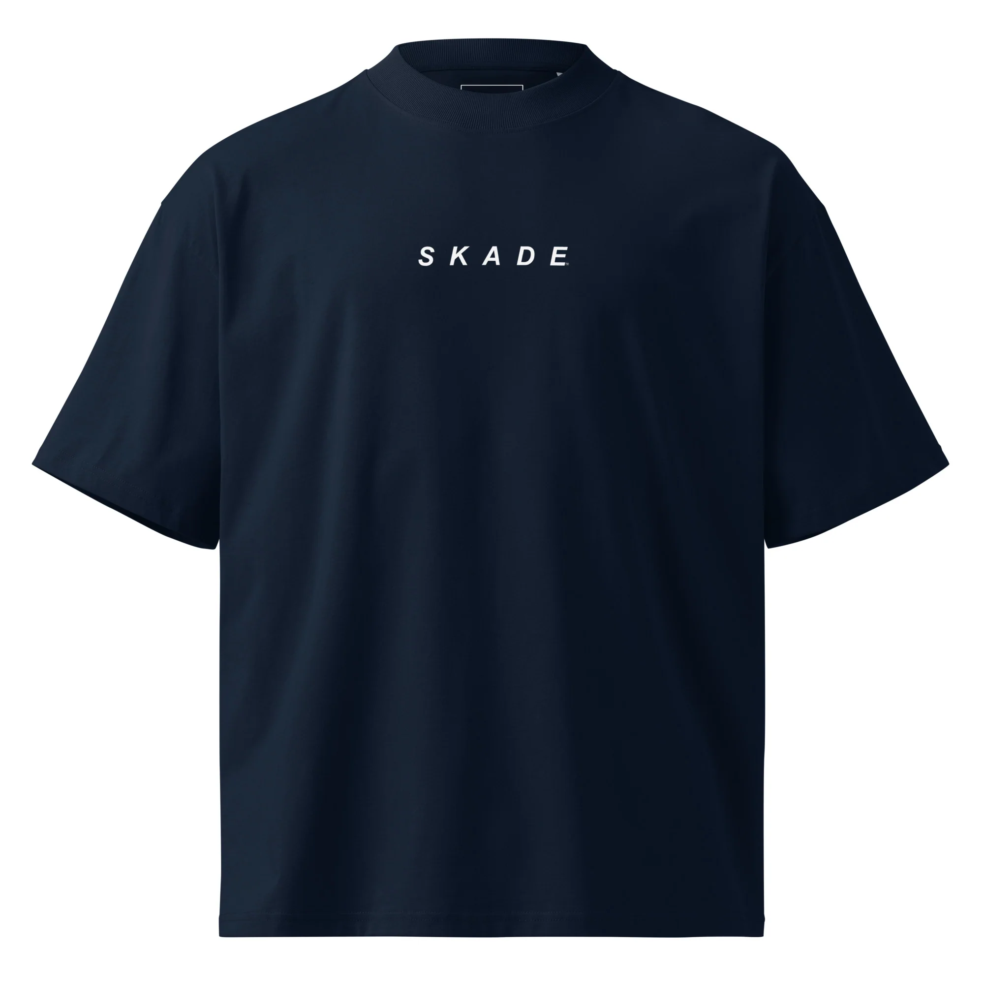 Unisex Oversized Organic Tee – Yes We Cat (High Neck) - Image 3