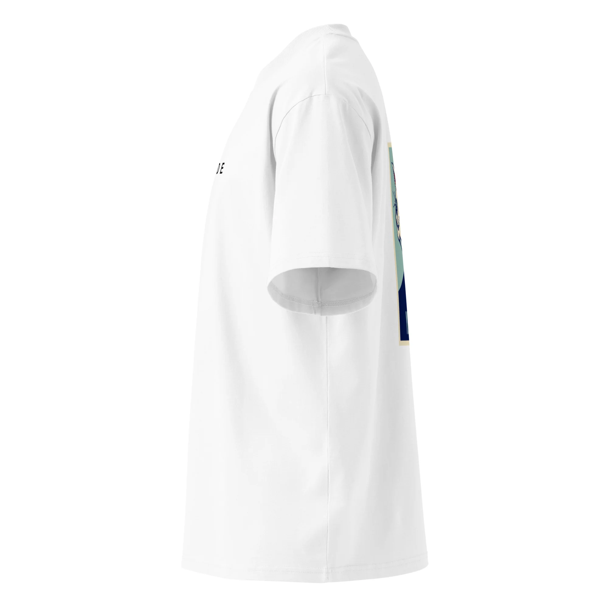 Unisex Oversized Organic Tee – Yes We Cat (High Neck) - Image 16