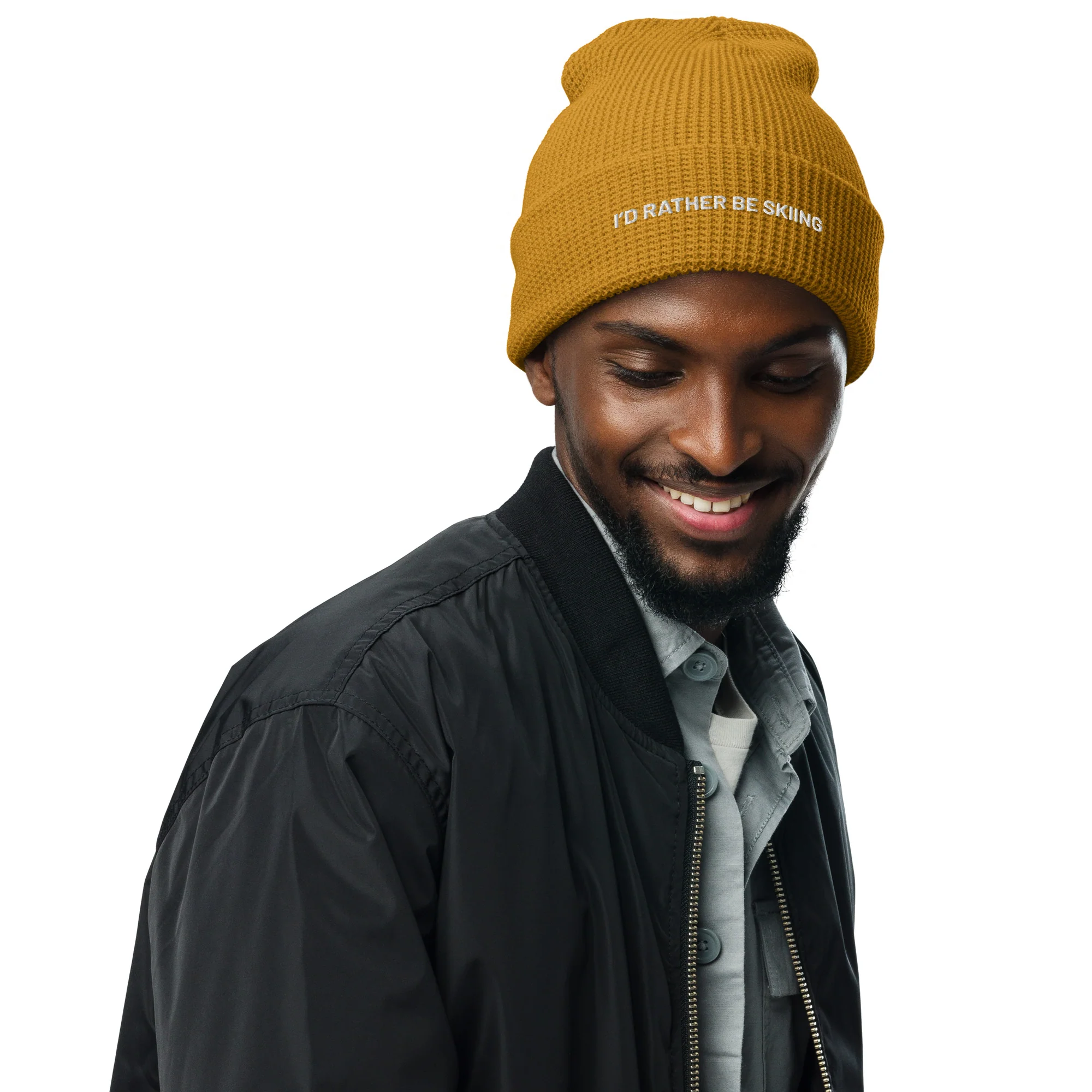 Waffle Beanie I'DRBS White Letters - Image 6